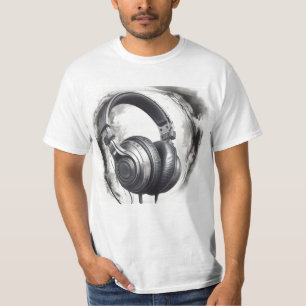 Hoofdtelefoon artwork muziekliefhebber t-shirt
