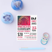 Hoofdtelefoon, DJ, Club Event Adverteren Flyer (Enkel)