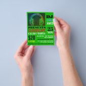 Hoofdtelefoon, DJ, Club Event Adverteren Flyer (Hand)