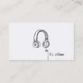 Hoofdtelefoon Doodle DJ Disk Jockey Visitekaartje (Achterkant)