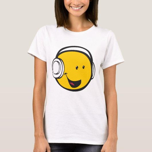 Hoofdtelefoon Emoji T-shirt (Voorkant)