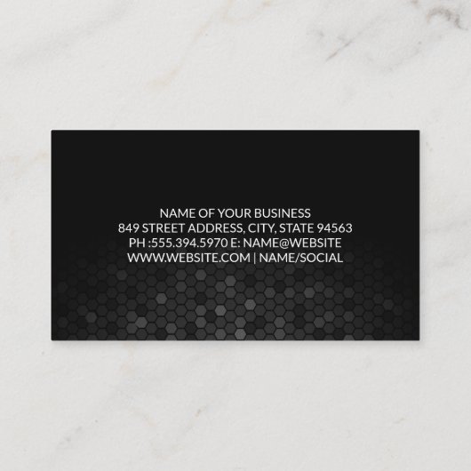 Hoofdtelefoon klantenservice | Geometrisch Visitekaartje (Achterkant)