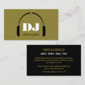 Hoofdtelefoon Logo, Professioneel DJ Visitekaartje (Voorkant / Achterkant)