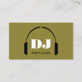 Hoofdtelefoon Logo, Professioneel DJ Visitekaartje (Voorkant)