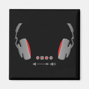 Hoofdtelefoon met mediumvolumeregelingknoppen magneet