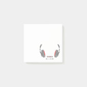 Hoofdtelefoon met mediumvolumeregelingknoppen post-it® notes (Voorkant)