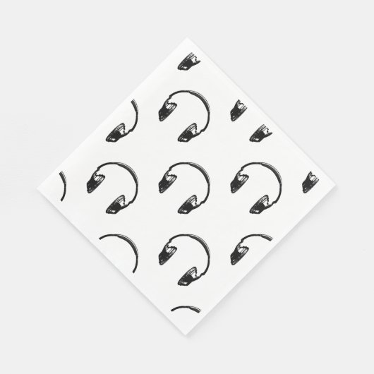  Hoofdtelefoon Muziek Kunst CUSTOM BG KLEUR Servet (Hoek)