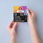 Hoofdtelefoon Muziek Wave Logo, Professionele DJ A Flyer (Hand)