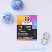 Hoofdtelefoon Muziek Wave Logo, Professionele DJ A Flyer (Enkel)