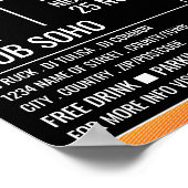 Hoofdtelefoon Muziek Wave Logo, Professionele DJ A Poster (Hoek)