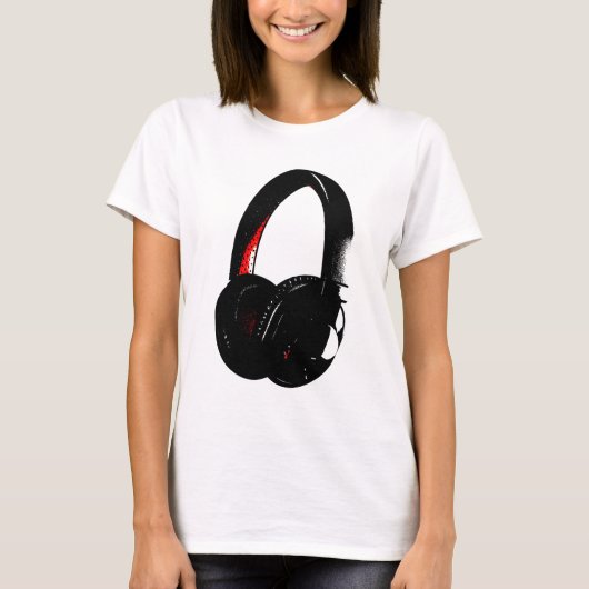 Hoofdtelefoon Pop Art Head Phone T-shirt (Voorkant)