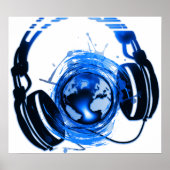 Hoofdtelefoon Poster (Voorkant)
