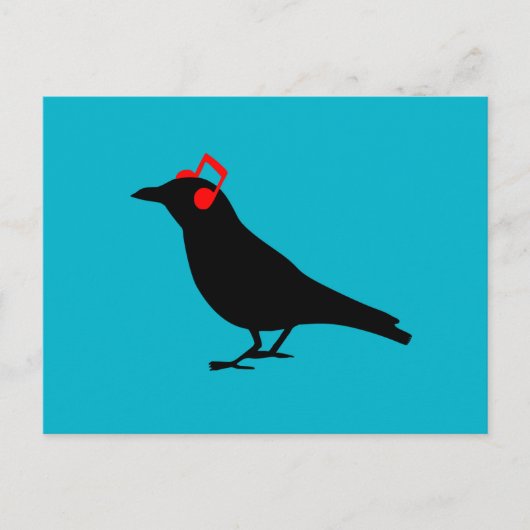 Hoofdtelefoon Raven Briefkaart (Voorkant)