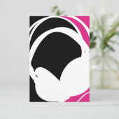 Hoofdtelefoon Silhouette RSVP-kaart RSVP Kaartje (Staand voorkant)