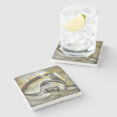 Hoofdtelefoon Stenen Onderzetter (Zijkant)