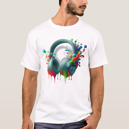 Hoofdtelefoon T-shirt (Voorkant)