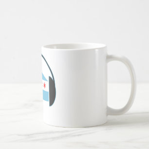 Hoofdtelefoon van Chicago House Flag Koffiemok