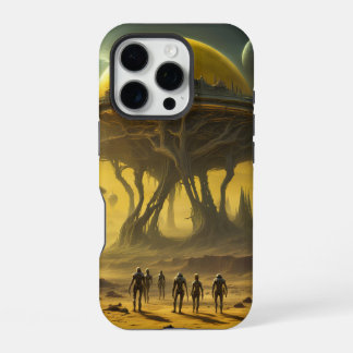 Hoofdtelefoonhoes Alien Gele Planeet iPhone 16 Pro Hoesje