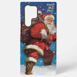 Hoofdtelefoonhoes Santa Clause gelukkig nieuwjaar  Samsung Galaxy Hoesje