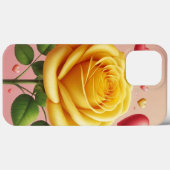 Hoofdtelefoonhoesje met gele roos Case-Mate iPhone case (Achterkant (horizontaal))