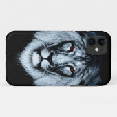Hoofdtelefoonhoesje met Rode Ogen Leeuw voor iPhon Case-Mate iPhone Case (Achterkant (horizontaal))