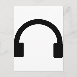 hoofdtelefoonpictogram briefkaart