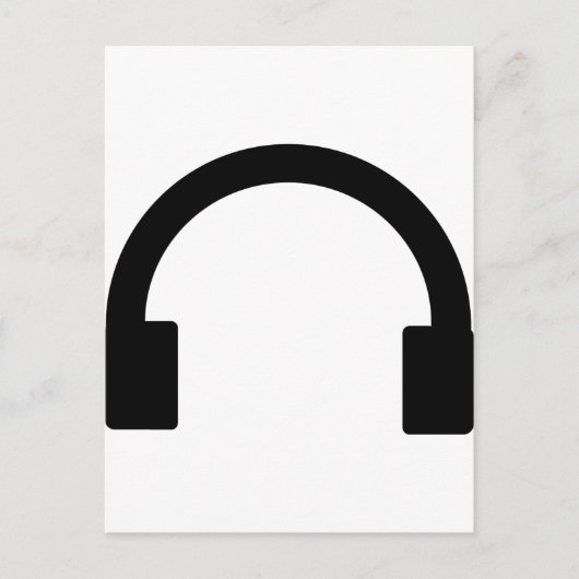 hoofdtelefoonpictogram briefkaart (Voorkant)