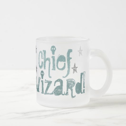 hoofdtovenaar! mok van gevorst glas (Rechts)