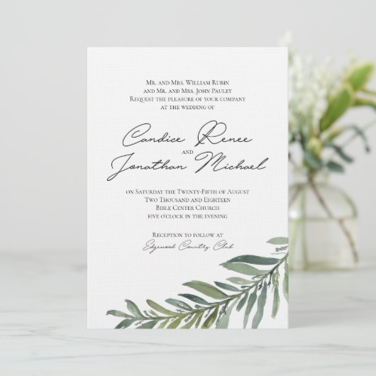 Hoofduitnodiging voor Candice Kaart (Staand voorkant)