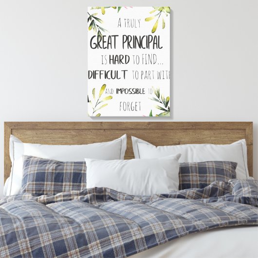 Hoofdvordering Cadeaubon Belangrijkste Kantoor dec Canvas Afdruk (Insitu (Slaapkamer))