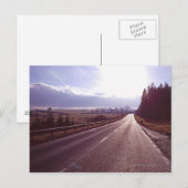 Hoofdweg met lage winterzon. briefkaart (Voorkant / Achterkant)