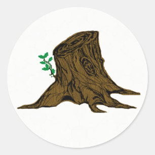 Hoofdwortel van Jesse Tree-Sticker Ronde Sticker
