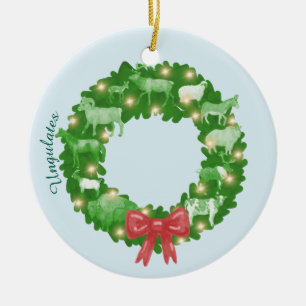 Hoofed Animal Christmas Krans Ornament
