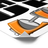 HOOG AAN EN LIFT (Bar-Bell) Poster (Hoek)