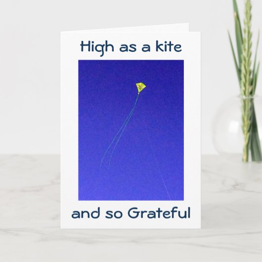HOOG ALS EEN KITE/ZO GRATEFUL "U" IS "MIJN" VRIEND BEDANKKAART (Voorkant)