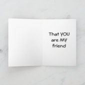 HOOG ALS EEN KITE/ZO GRATEFUL "U" IS "MIJN" VRIEND BEDANKKAART (Binnen)