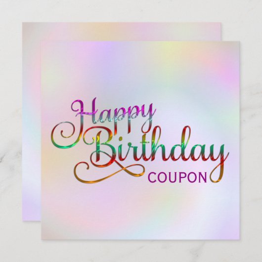 HOOG BIRTHDAY - tekstontwerp + uw eigen ideeën (Voorkant / Achterkant)