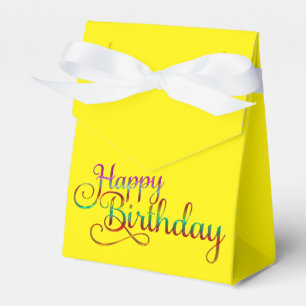 HOOG BIRTHDAY - tekstontwerp + uw eigen ideeën Bedankdoosjes