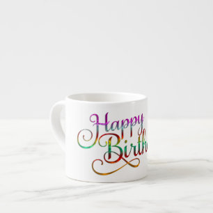 HOOG BIRTHDAY - tekstontwerp + uw eigen ideeën Espresso Kop