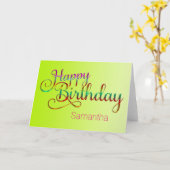 HOOG BIRTHDAY - tekstontwerp + uw eigen ideeën Kaart (Gele Bloem)