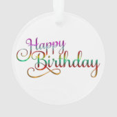 HOOG BIRTHDAY - tekstontwerp + uw eigen ideeën Ornament (achterkant)