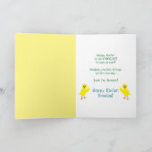 HOOG EENVOUDIGER Grootson Yellow Chic Easter Baske Feestdagen Kaart (Binnen)