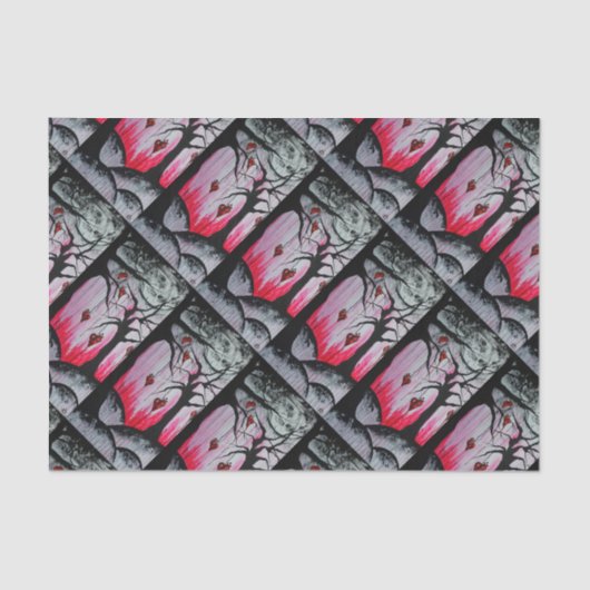 Hoog en droog hart Treedt Gothic Hoort fantastisch Tissuepapier (Voorkant)