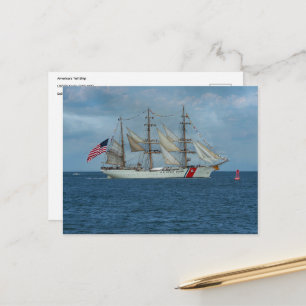 Hoog schip USCGC Eagle Briefkaart