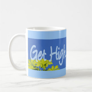Hoog worden, een boomboomboomkweker beklimmen koffiemok