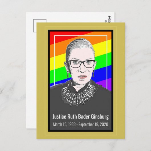 Hooggerechtshof Ruth Bader Ginsburg Briefkaart (Voorkant / Achterkant)