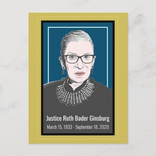Hooggerechtshof Ruth Bader Ginsburg Briefkaart (Voorkant)