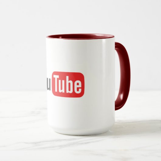 hoogkwalitatieve youtube-mok mok (Voorkant rechts)