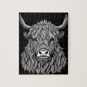 Hoogland bull illustratie legpuzzel