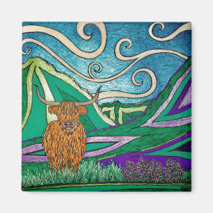 Hoogland Cow - Magnet Magneet